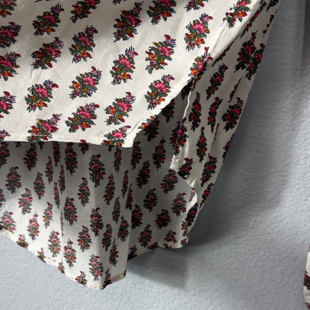 Veronica Beard Alivia Floral‎ Poplin Blouse - Picture 8 of 11